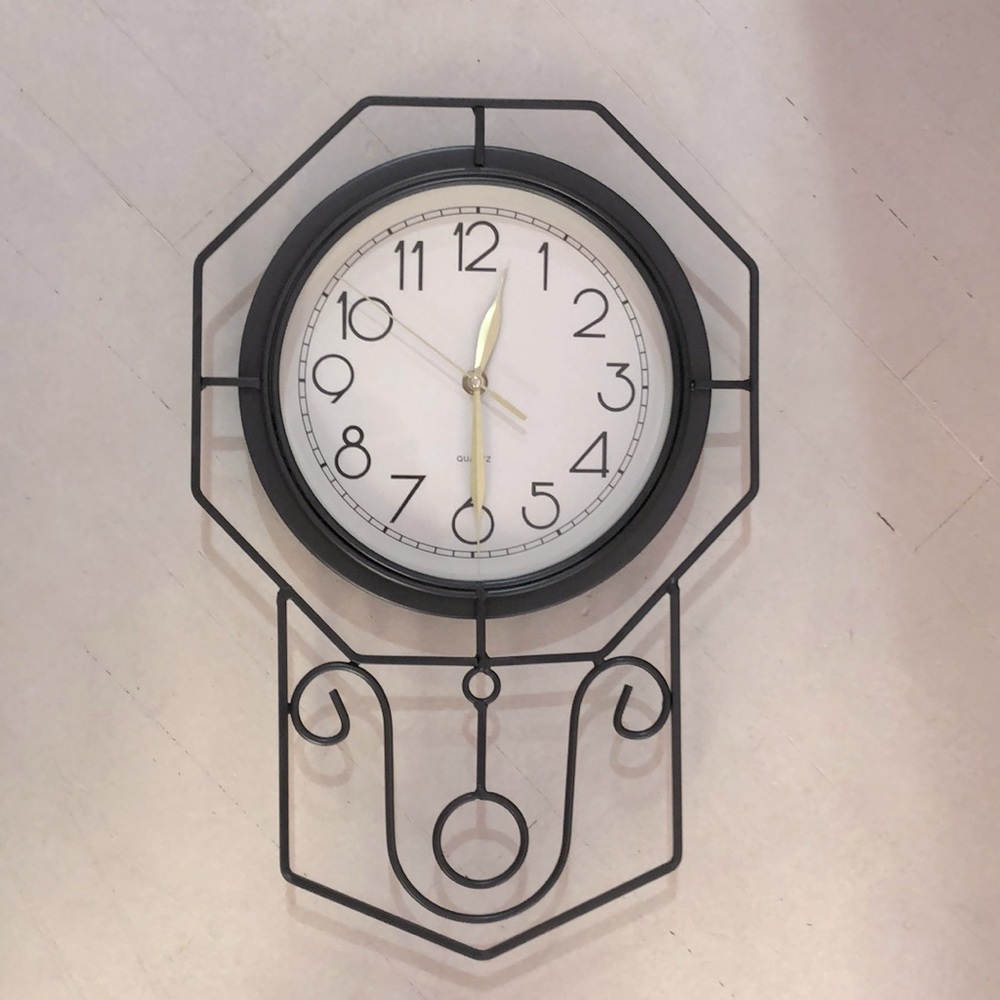 Black Metal Clock